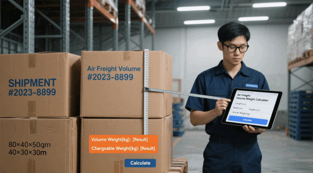 air freight volume weight calculator