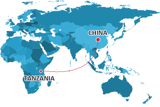Shipping cost from China to Tanzania