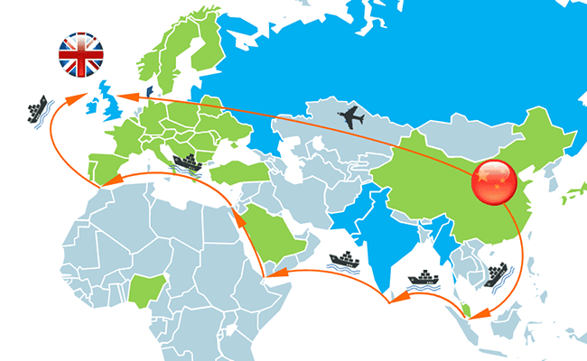 sea freight time china to uk