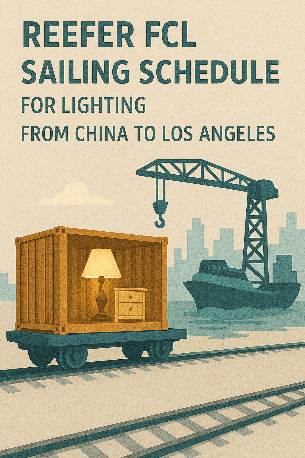 Reefer FCL sailing schedule for lighting from China to Los Angeles