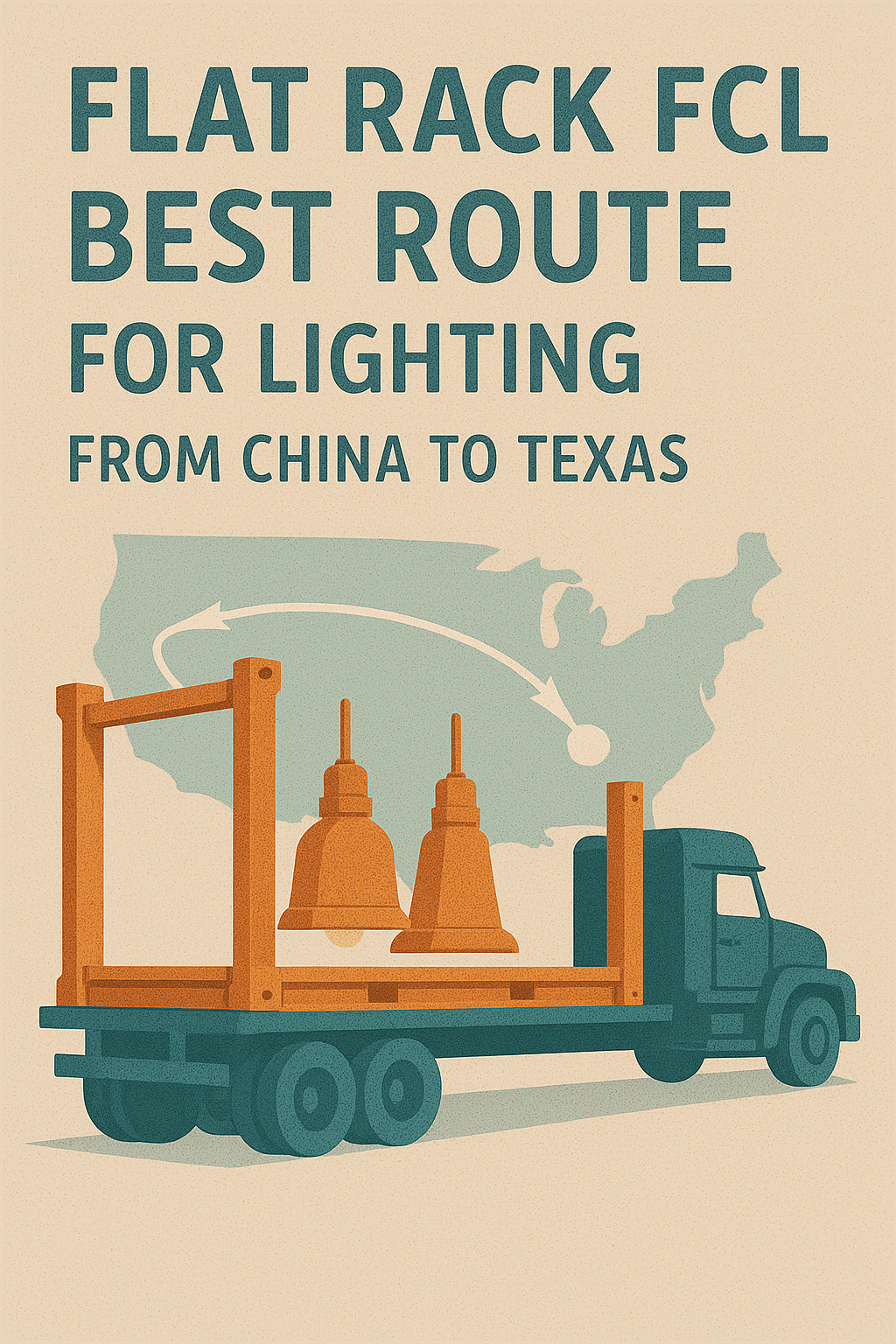 Flat Rack FCL best route for lighting from China to Texas