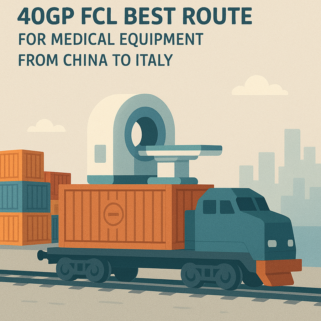 40GP FCL best route for medical equipment from China to Italy