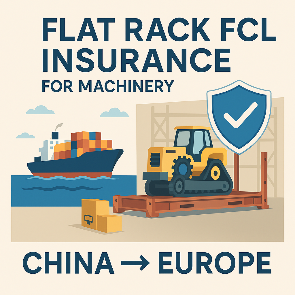 Flat Rack FCL insurance for machinery from China to Europe