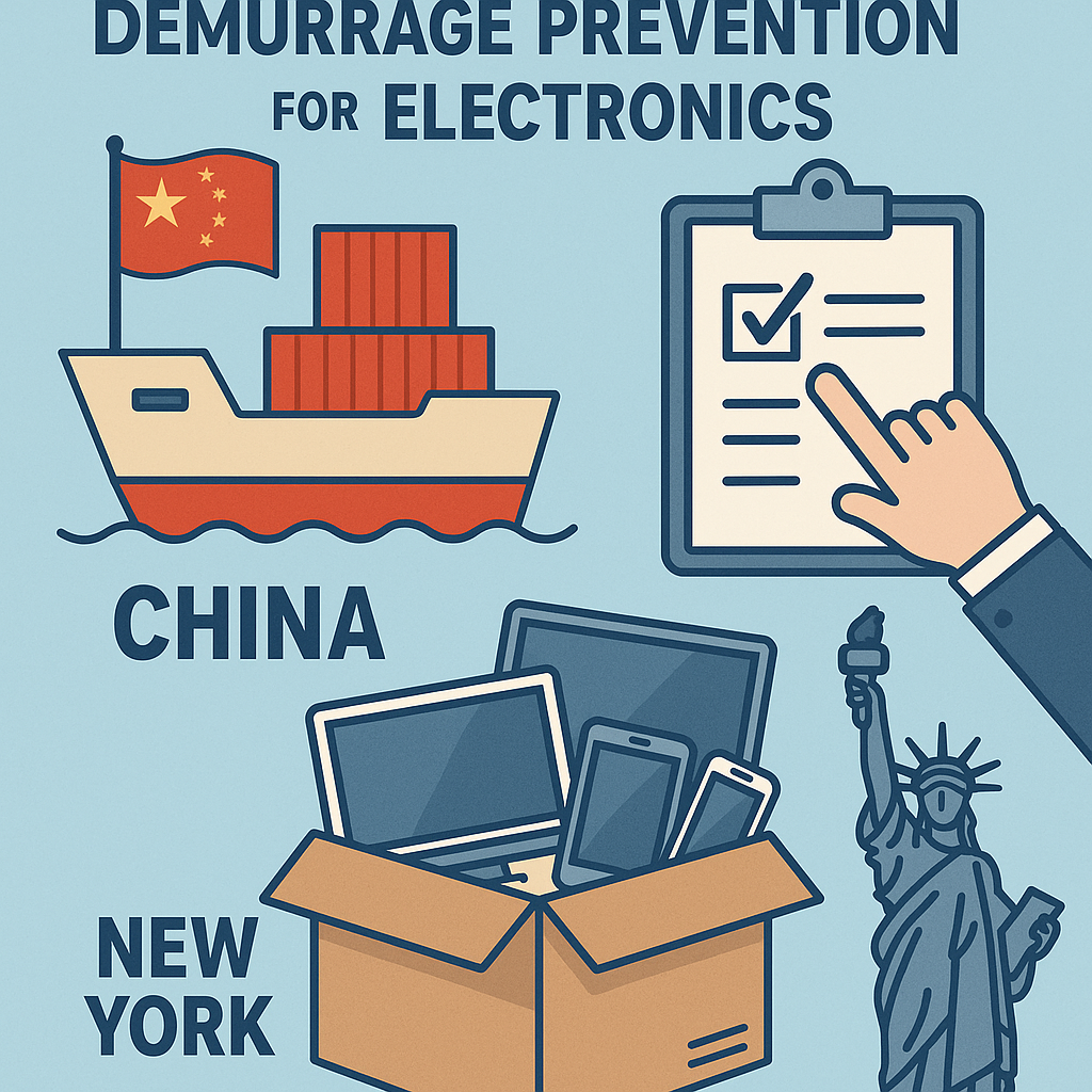 20GP FCL demurrage prevention for electronics from China to New York