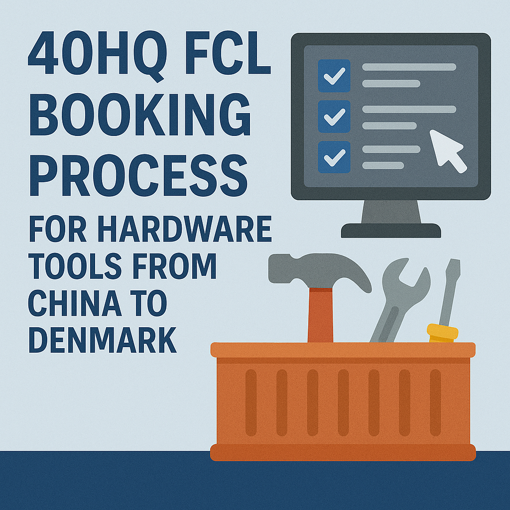 40HQ FCL booking process for hardware tools from China to Denmark