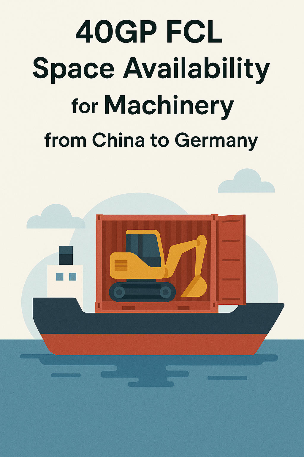 40GP FCL space availability for machinery from China to Germany