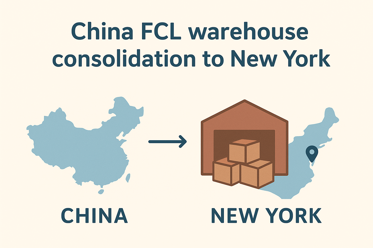 China FCL warehouse consolidation to New York