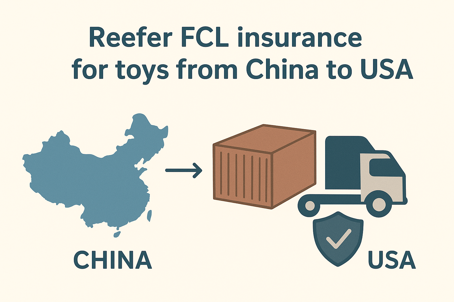 Reefer FCL insurance for toys from China to USA