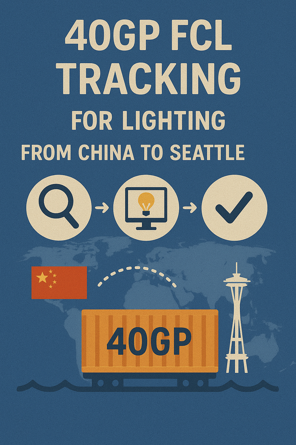 40GP FCL tracking for lighting from China to Seattle
