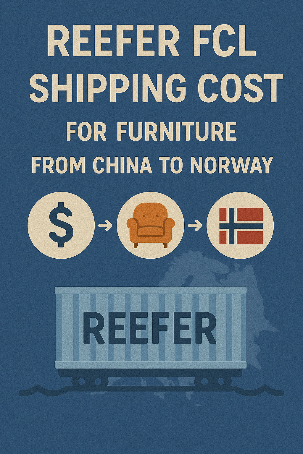 Reefer FCL shipping cost for furniture from China to Norway
