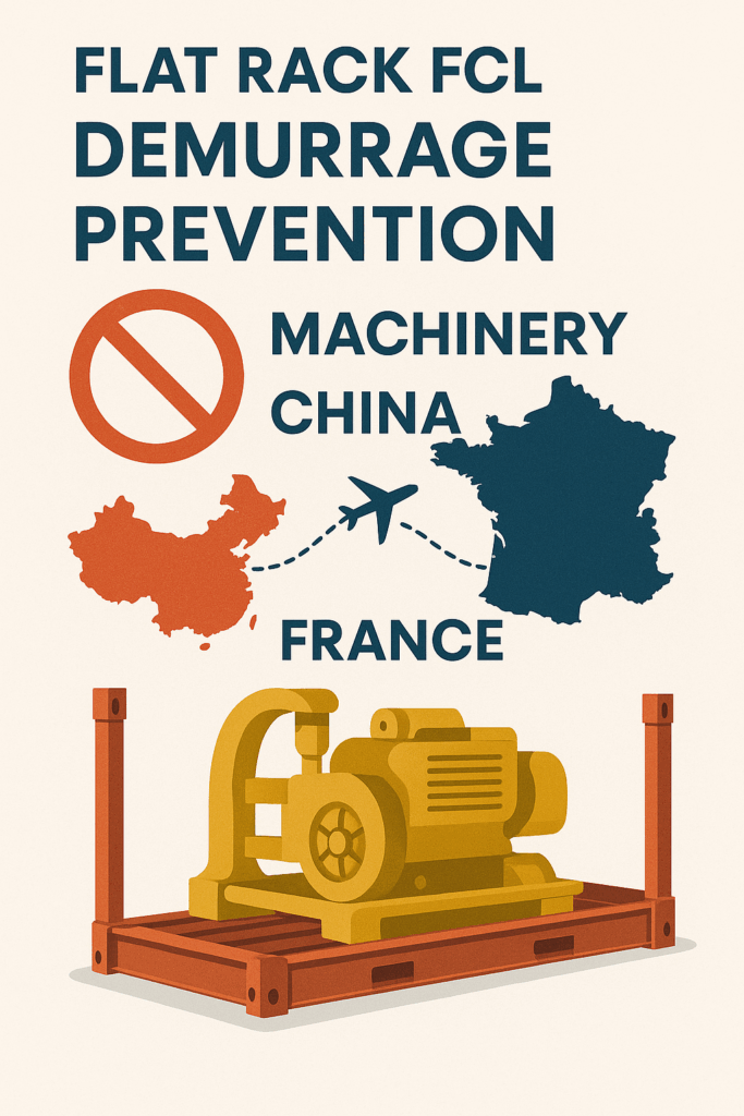 Flat Rack FCL Demurrage Prevention for Machinery from China to France ...