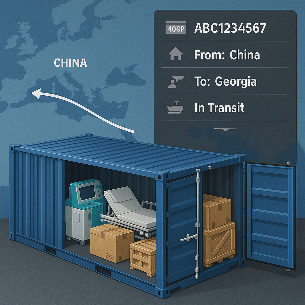 40GP FCL tracking for medical equipment from China to Georgia