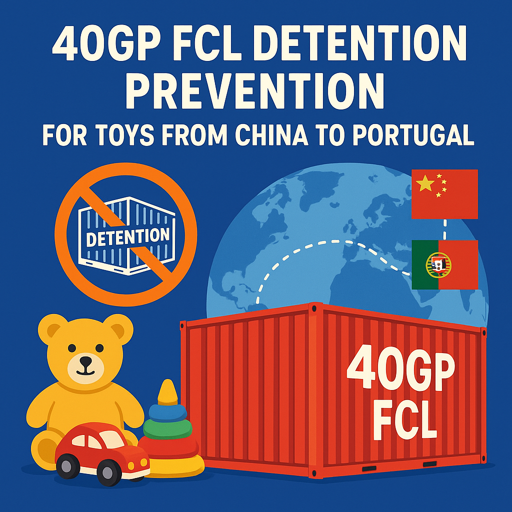 40GP FCL detention prevention for toys from China to Portugal