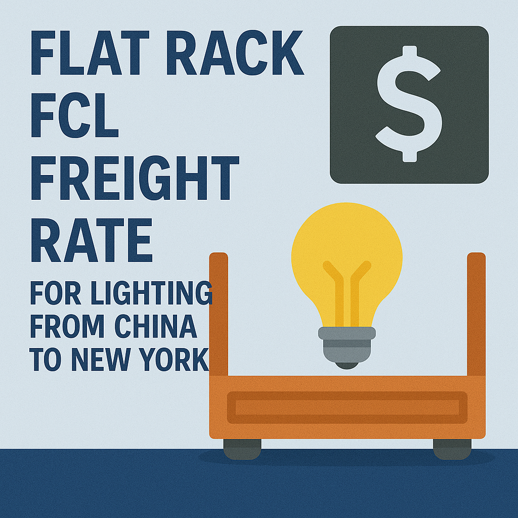 Flat Rack FCL freight rate for lighting from China to New York