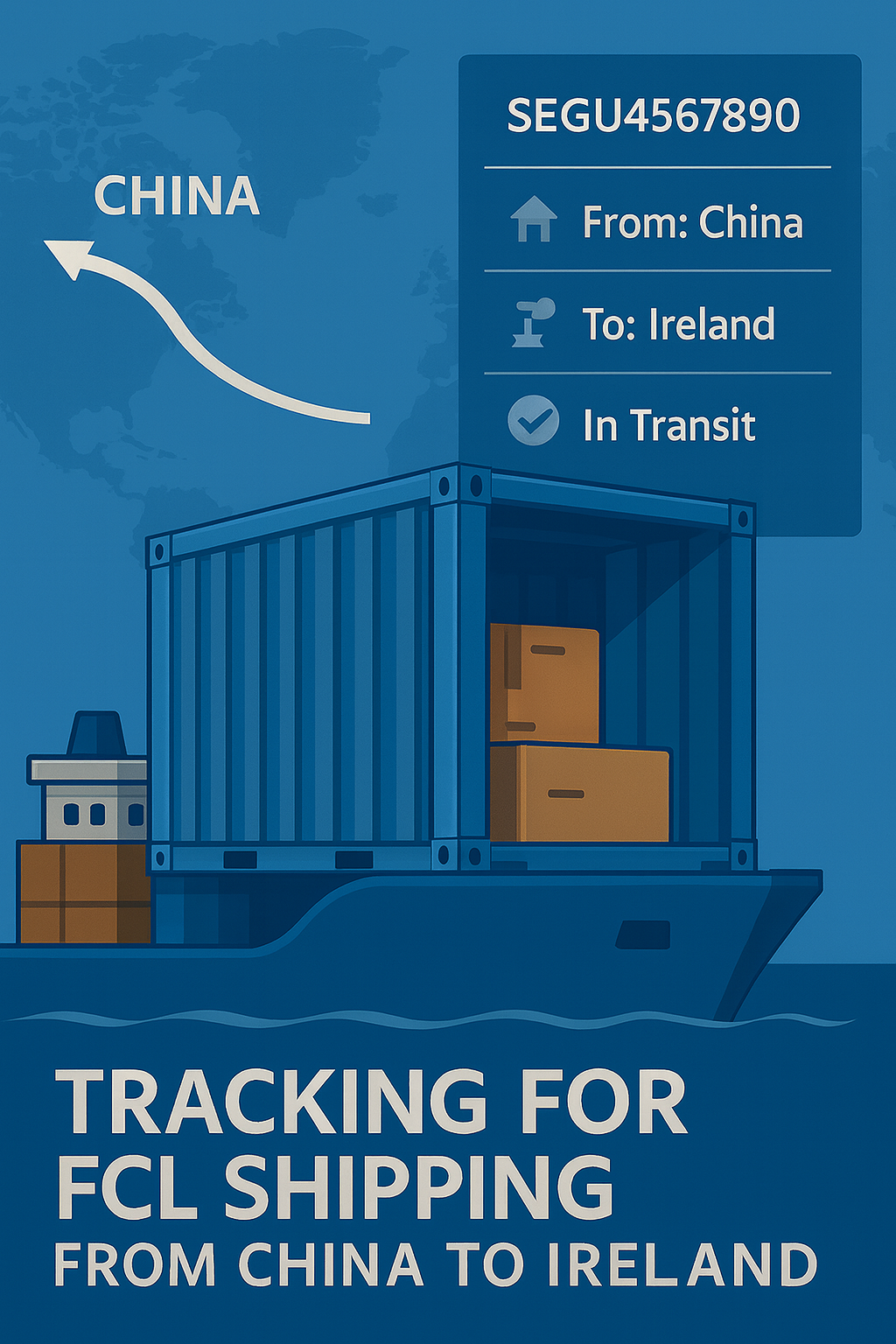 tracking for FCL shipping from China to Ireland
