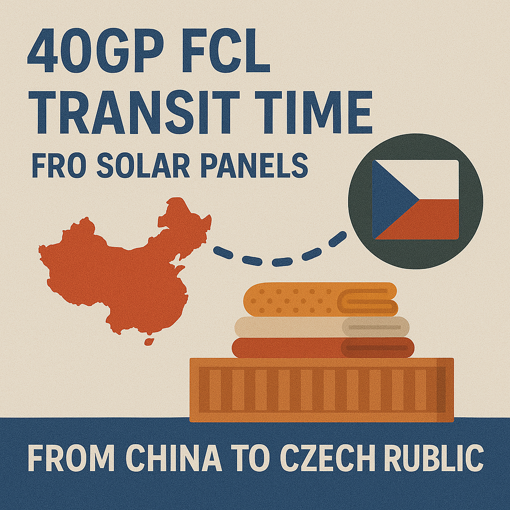 40GP FCL transit time for textiles from China to Czech Republic
