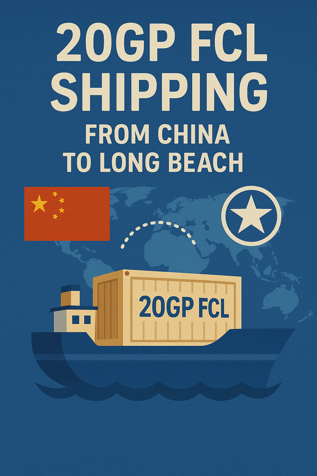 20GP FCL shipping from China to Long Beach