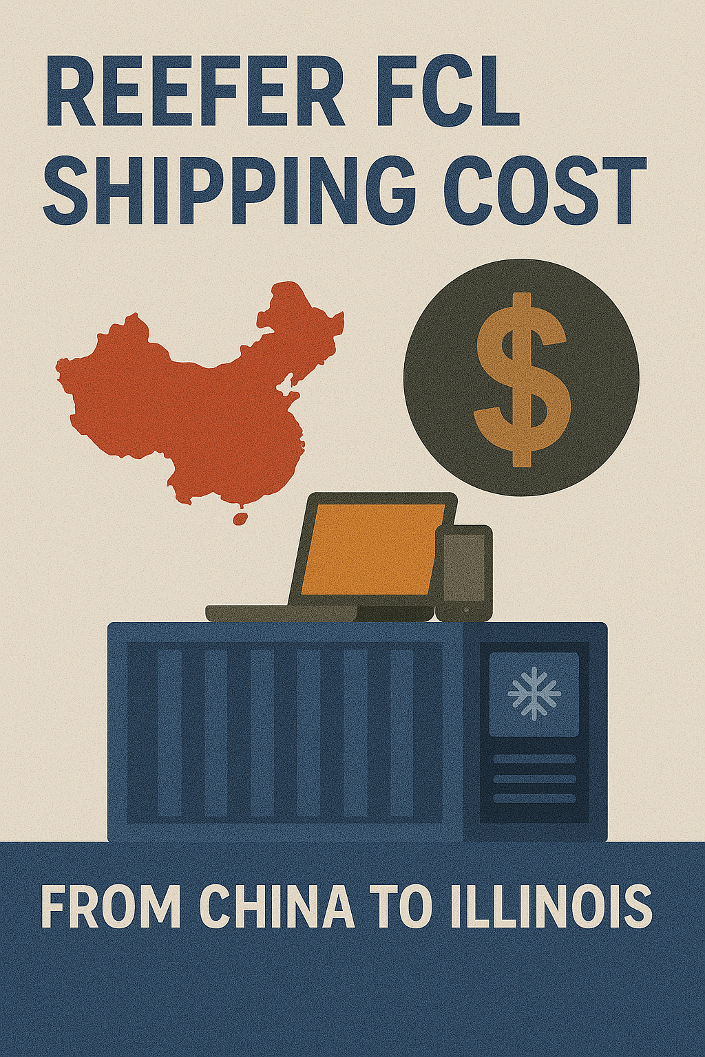 Reefer FCL shipping cost for electronics from China to Illinois