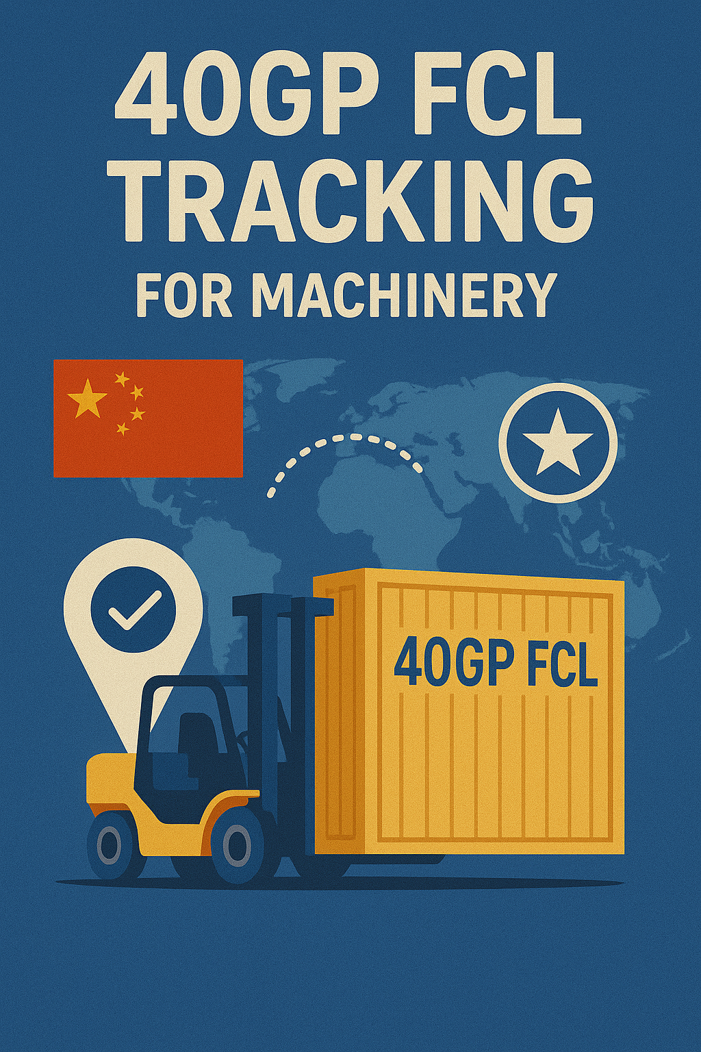 40GP FCL tracking for machinery from China to Savannah