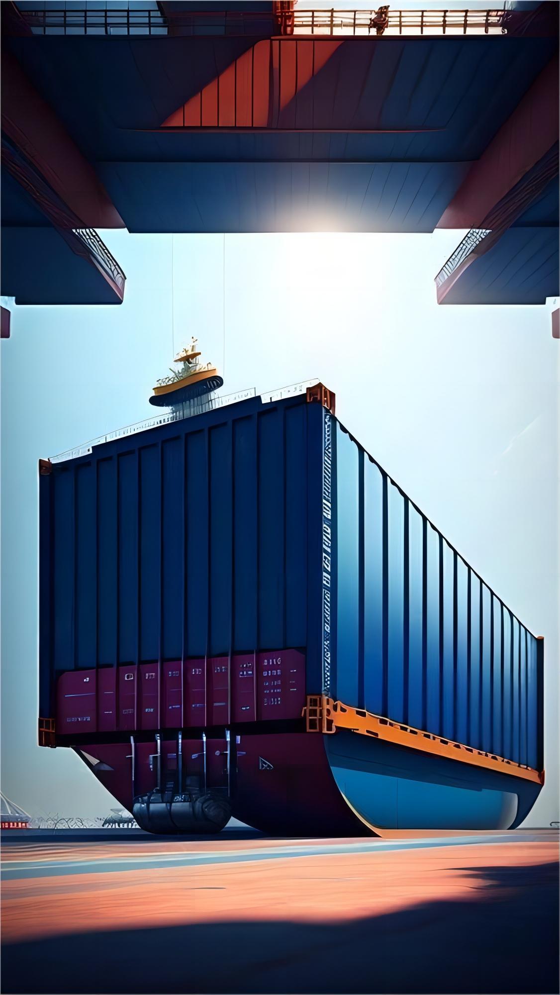 Air cargo containers being loaded with automotive components