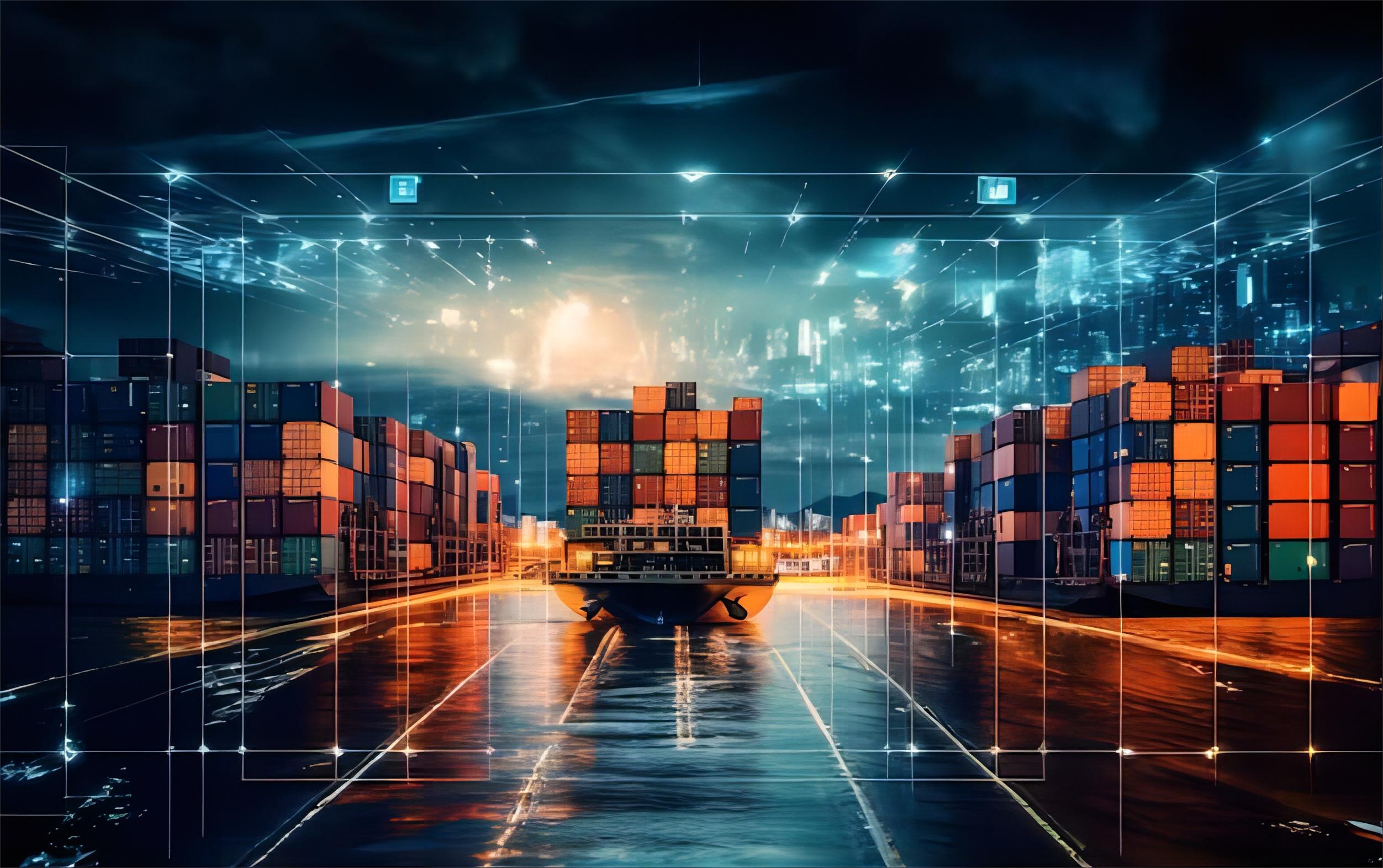 Logistics professional tracking an express shipment