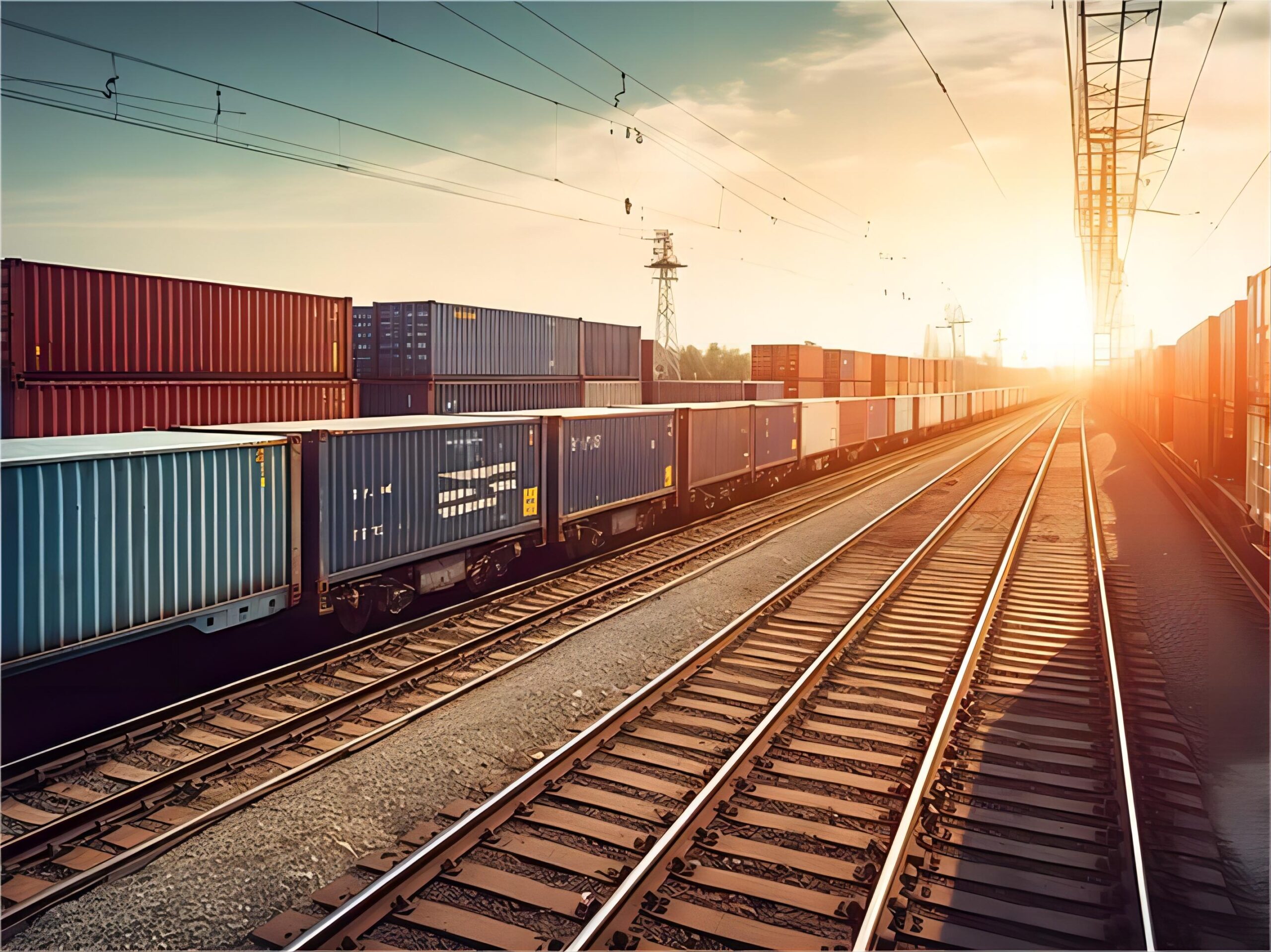 Cargo planes and shipping containers illustrating fast door to door delivery