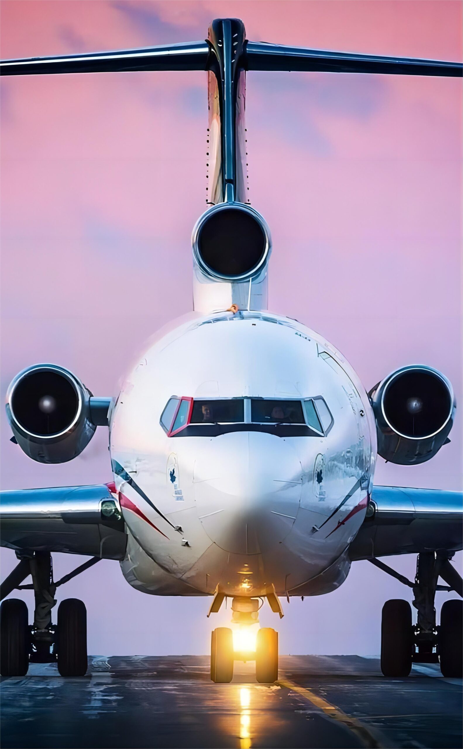 Air cargo plane loading containers at an airport