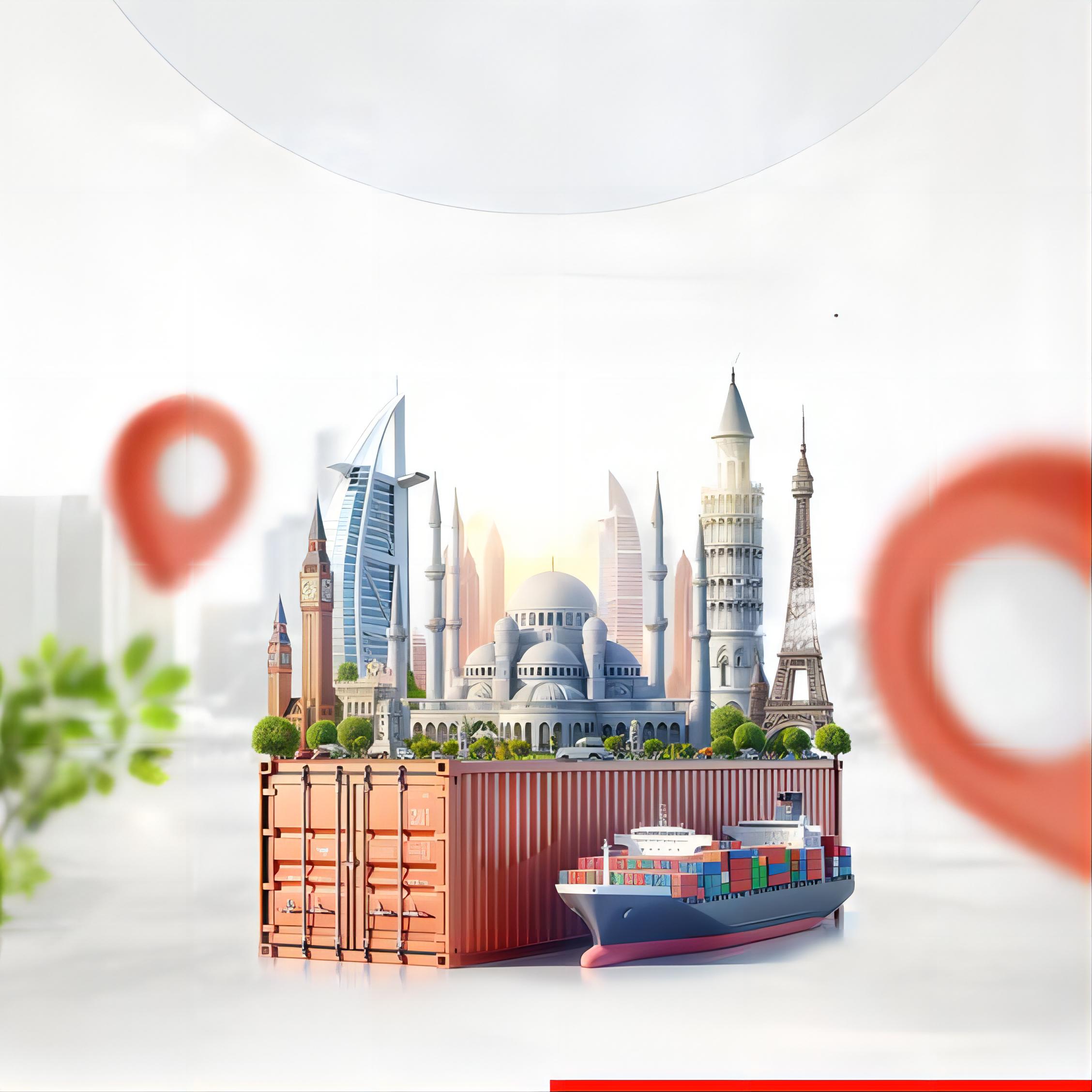 Infographic comparing different international shipping methods