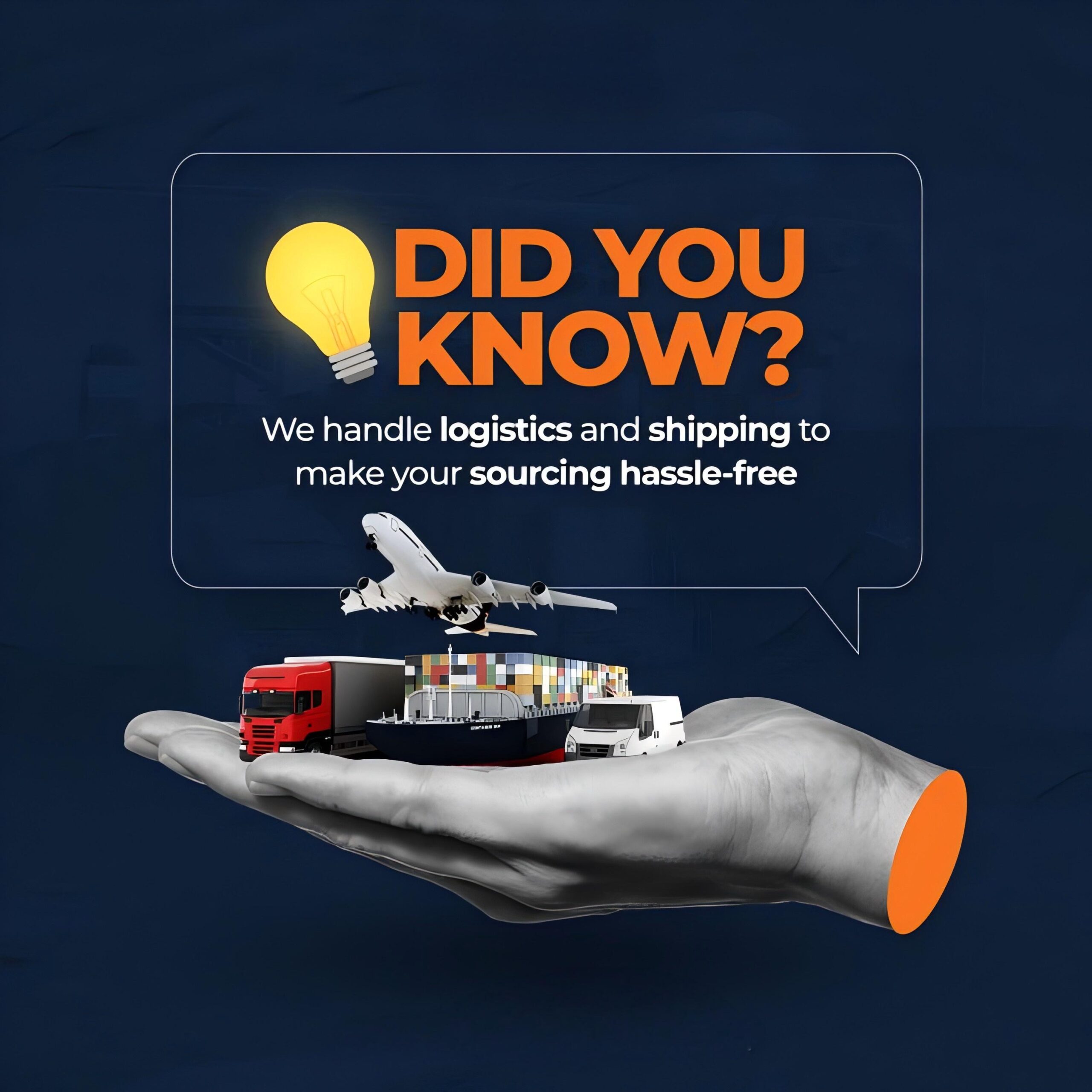 Infographic showing the full door-to-door delivery process