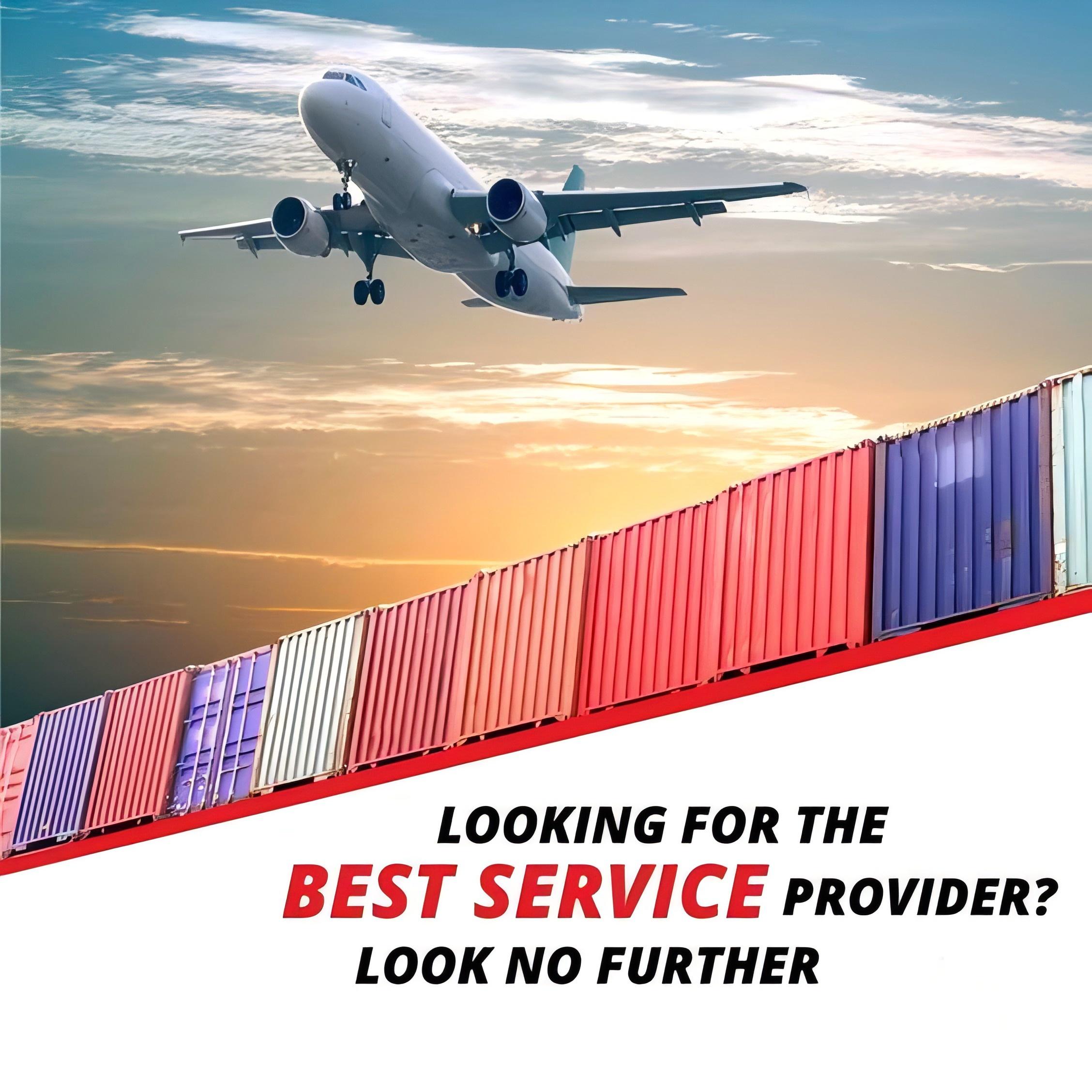 Infographic comparing sea, air, and rail freight transit times