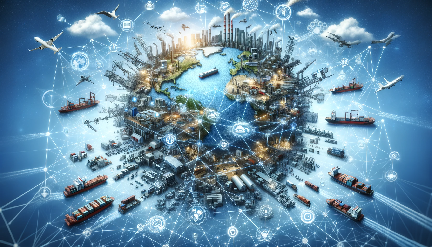 Infographic comparing different shipping methods: sea, air, and FCL