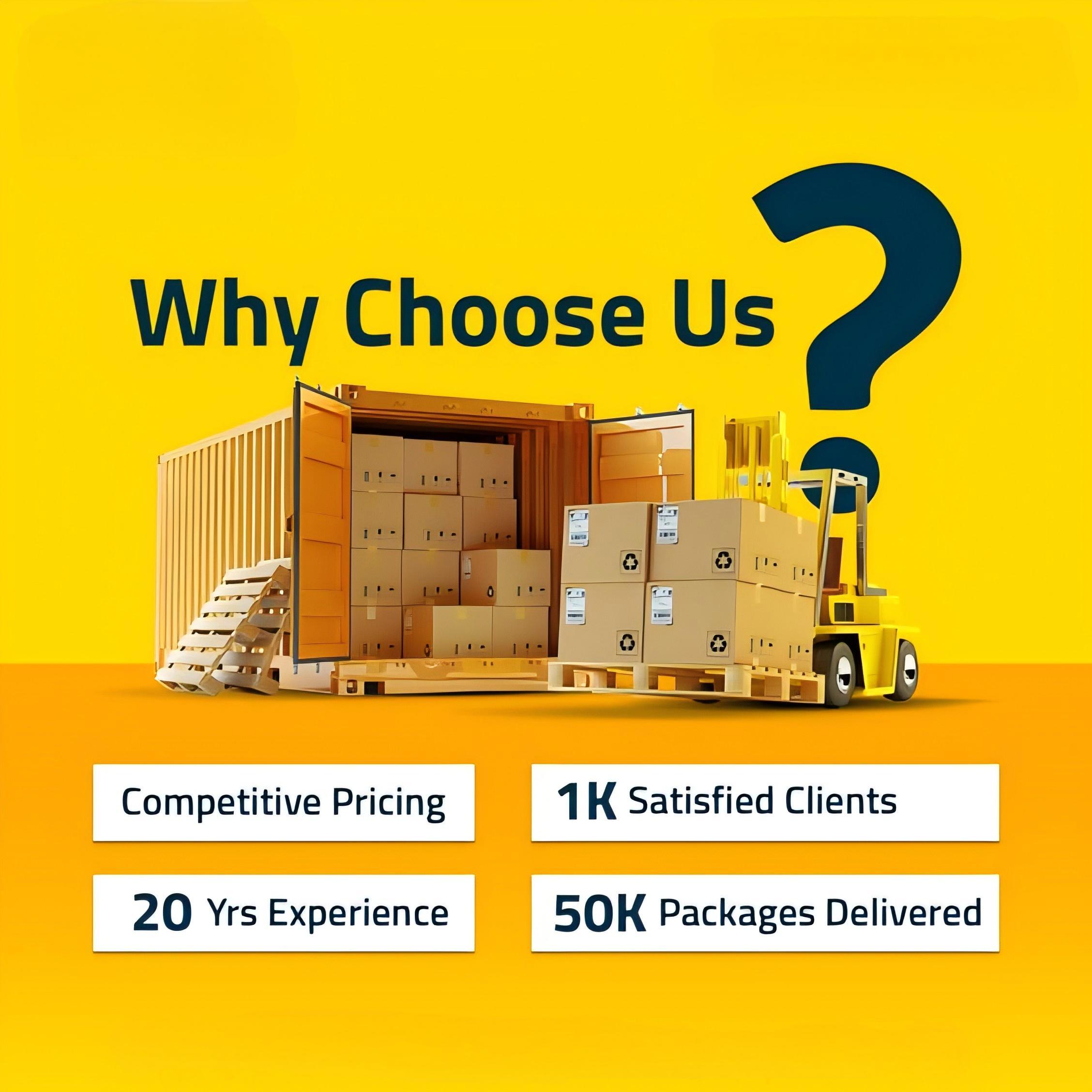 Freight forwarder discussing shipping options with a client