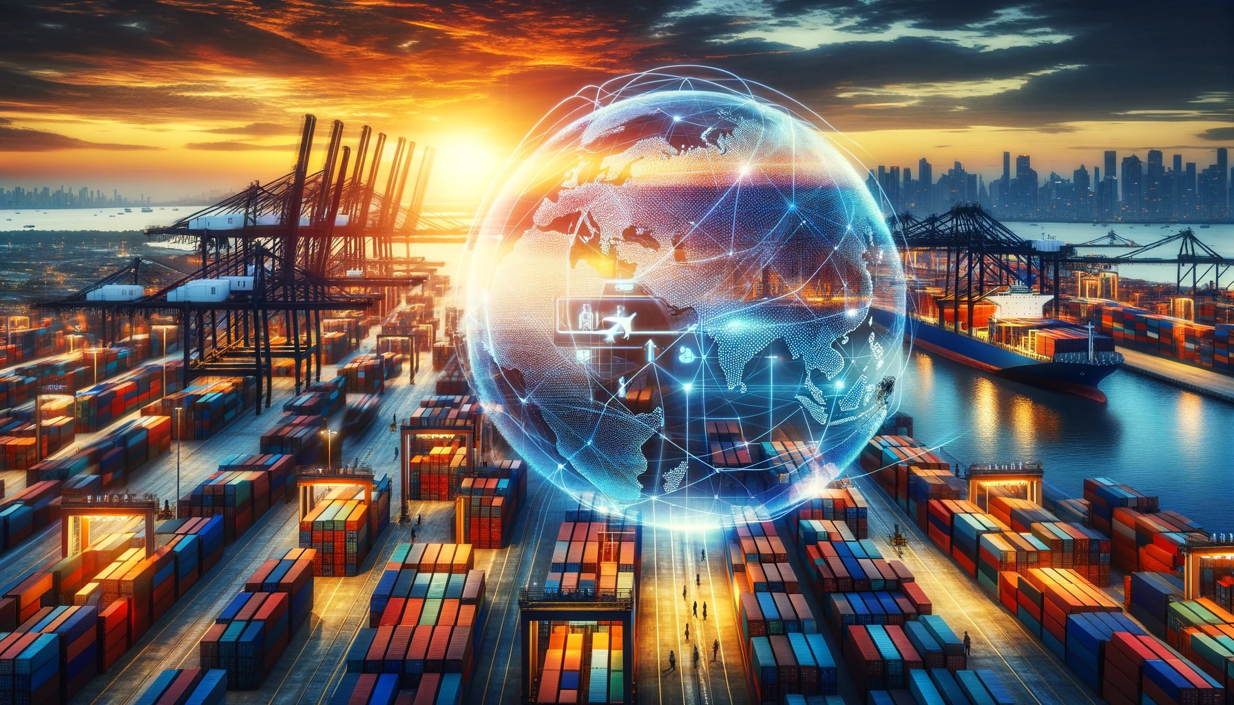 Infographic comparing sea, air, and express freight