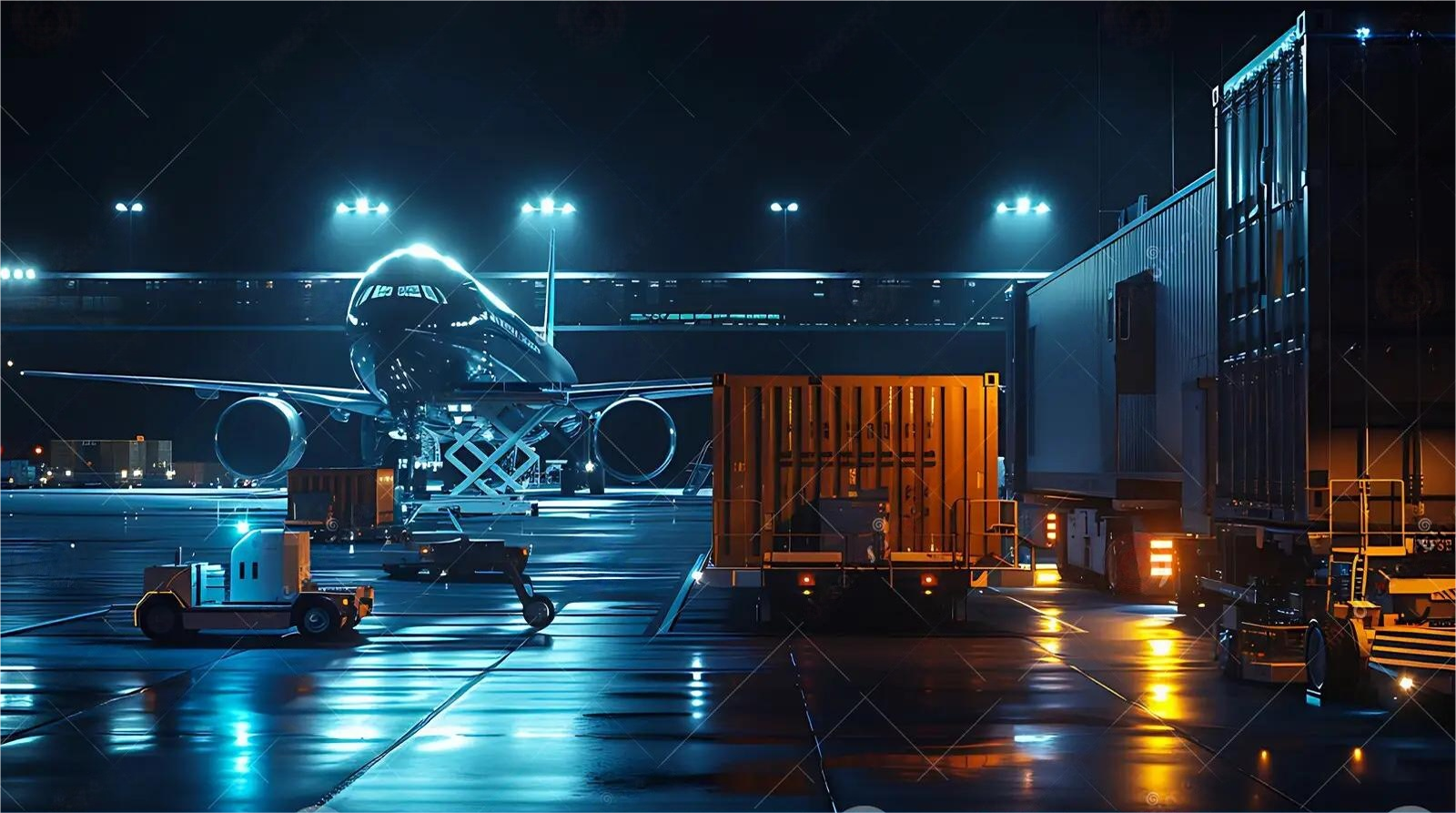 Infographic comparing air freight and sea freight transit times