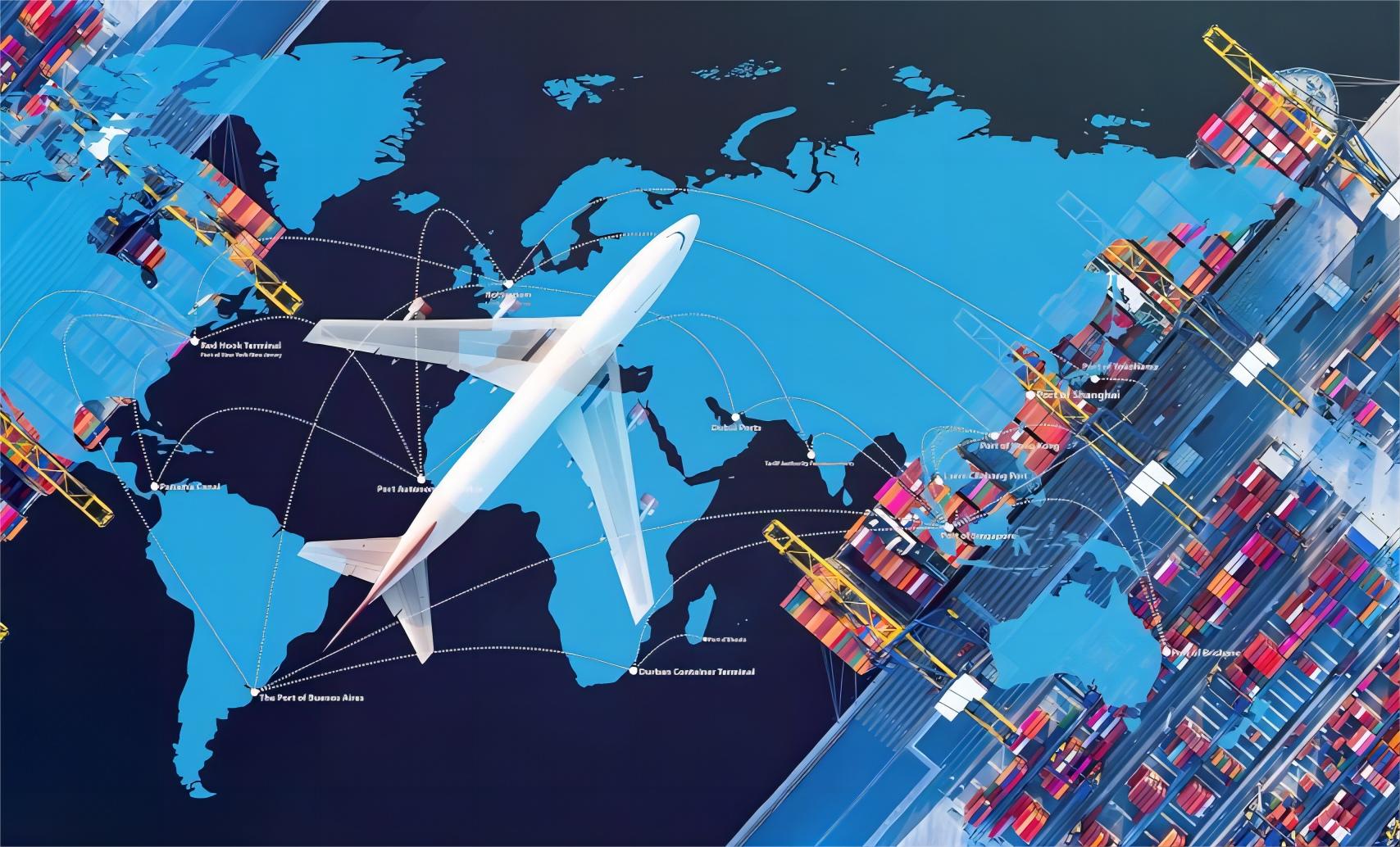 Infographic comparing sea, air, and express freight transit times and costs