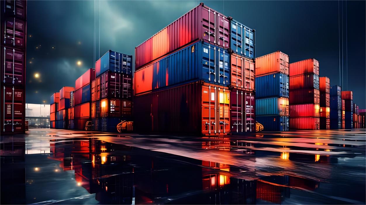 Professional logistics team reviewing shipping documents