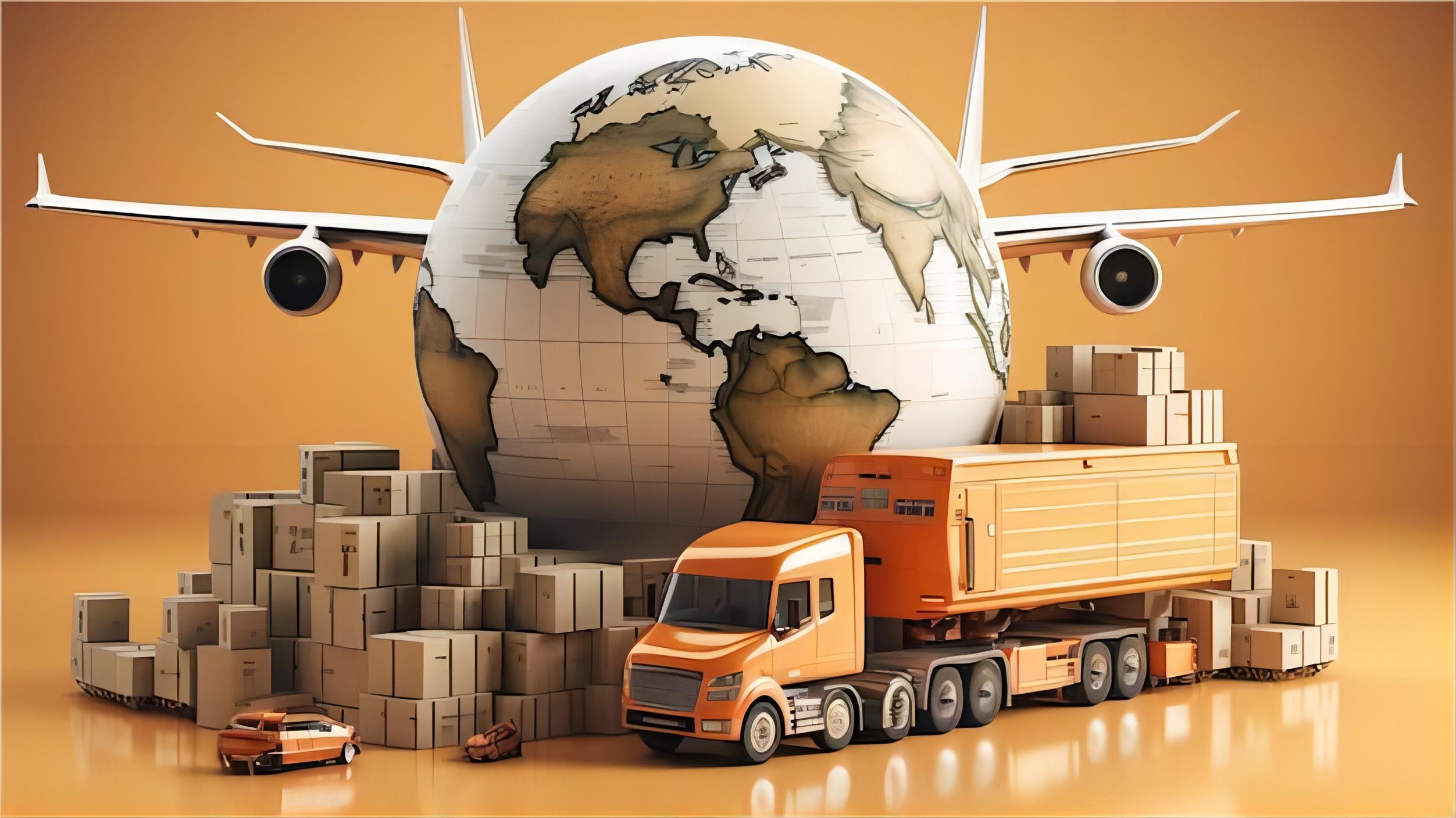 Cargo ships sailing from China to Japan