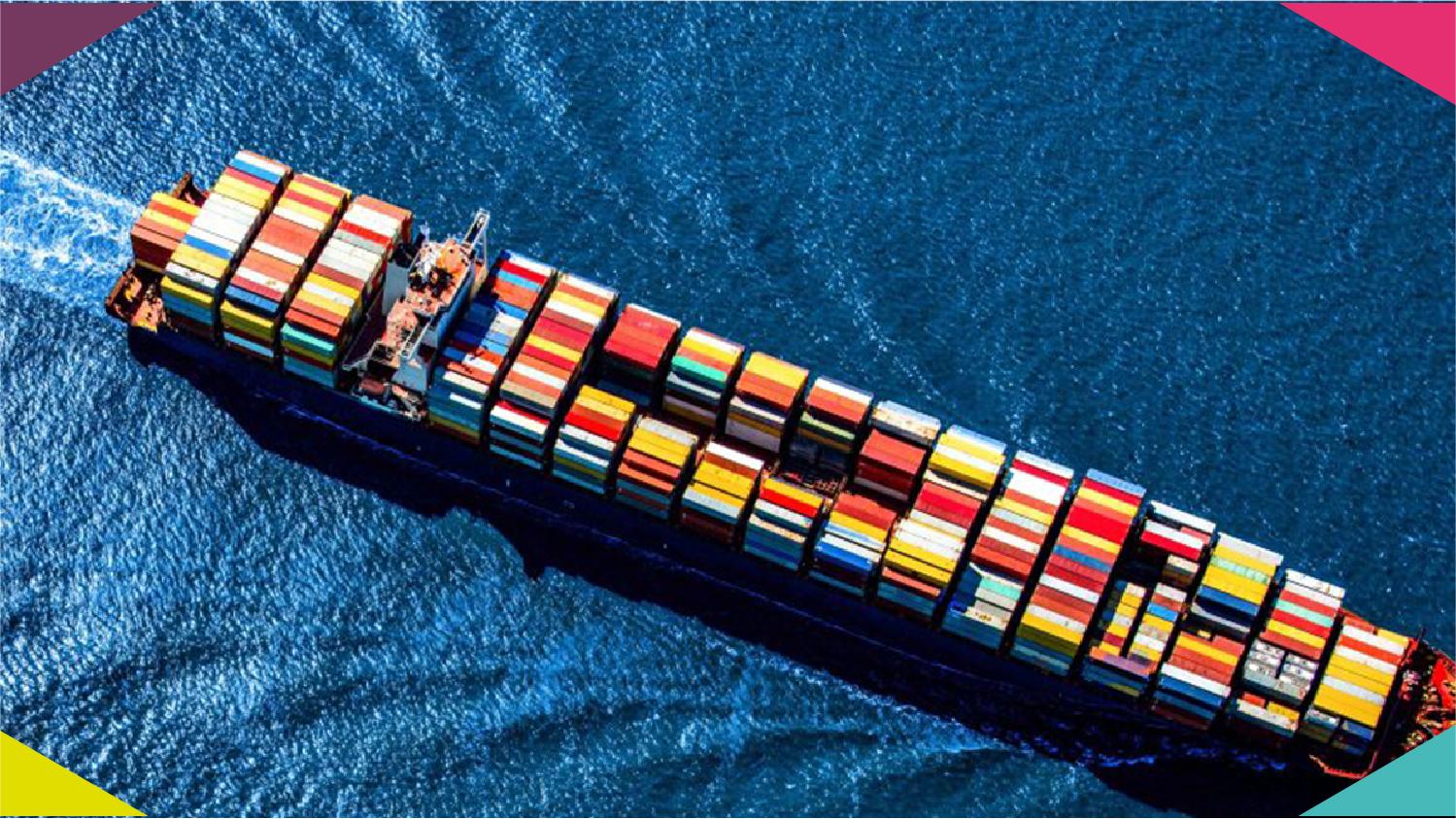 Shipping containers being loaded onto a vessel, symbolizing global trade routes