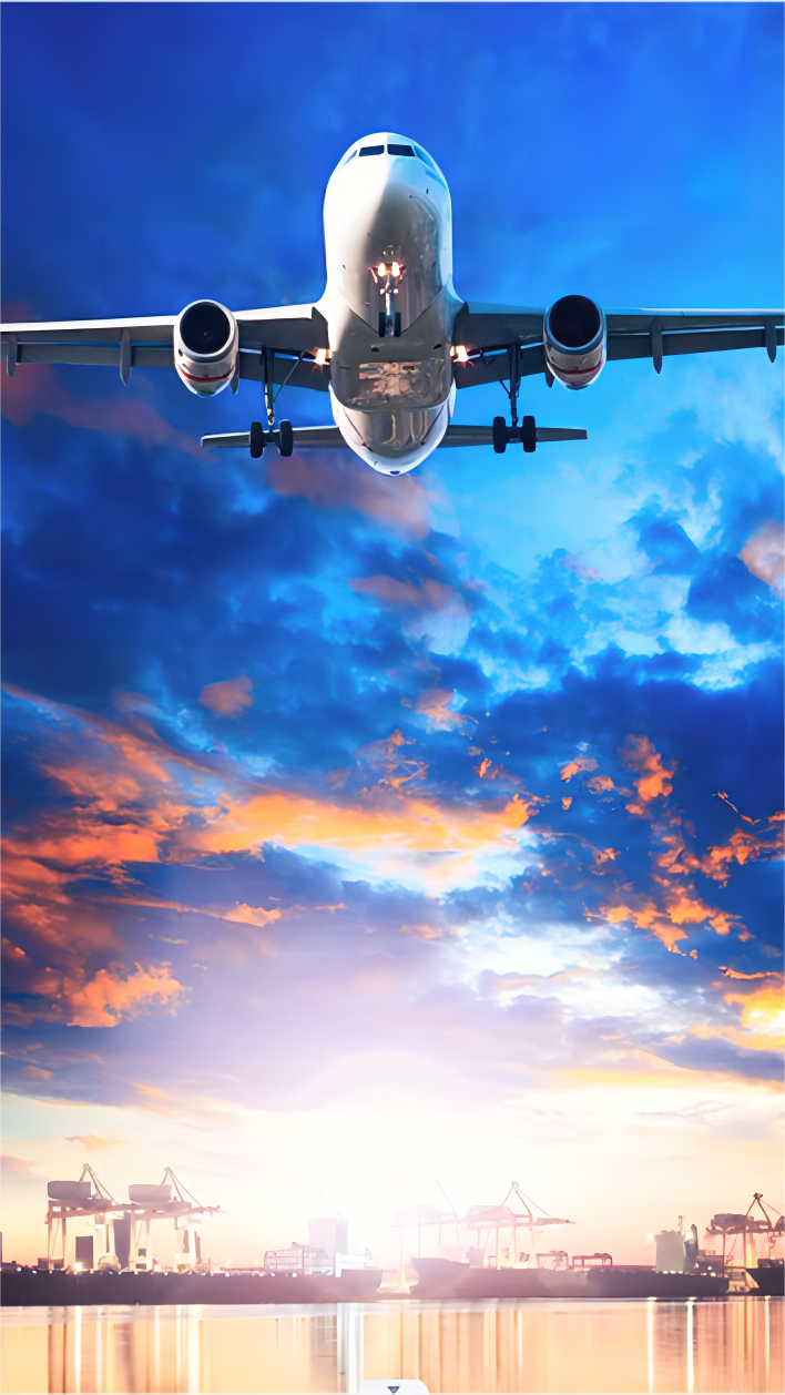 Containers being loaded onto a cargo plane at an airport