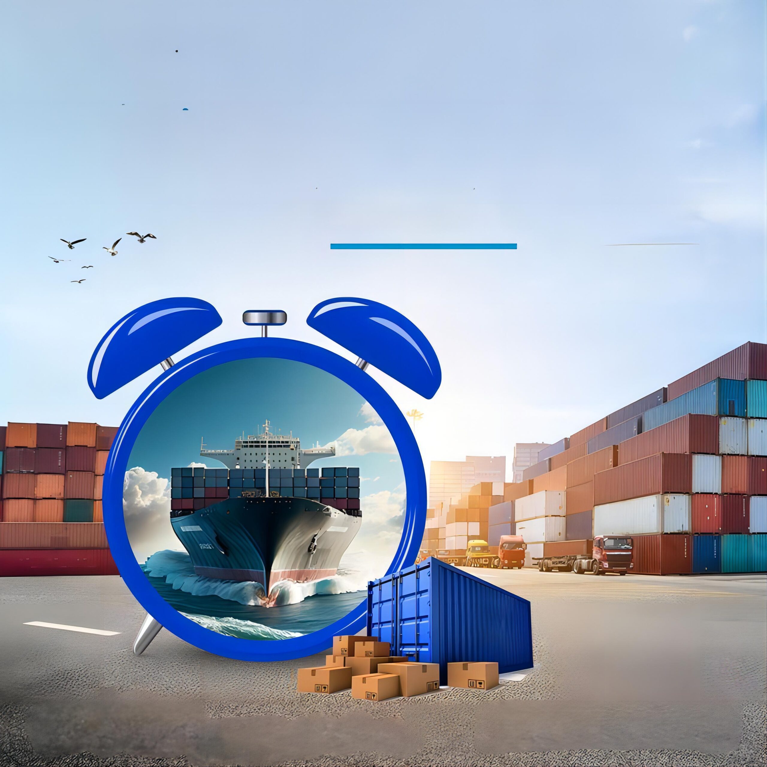 Logistics professional reviewing documents