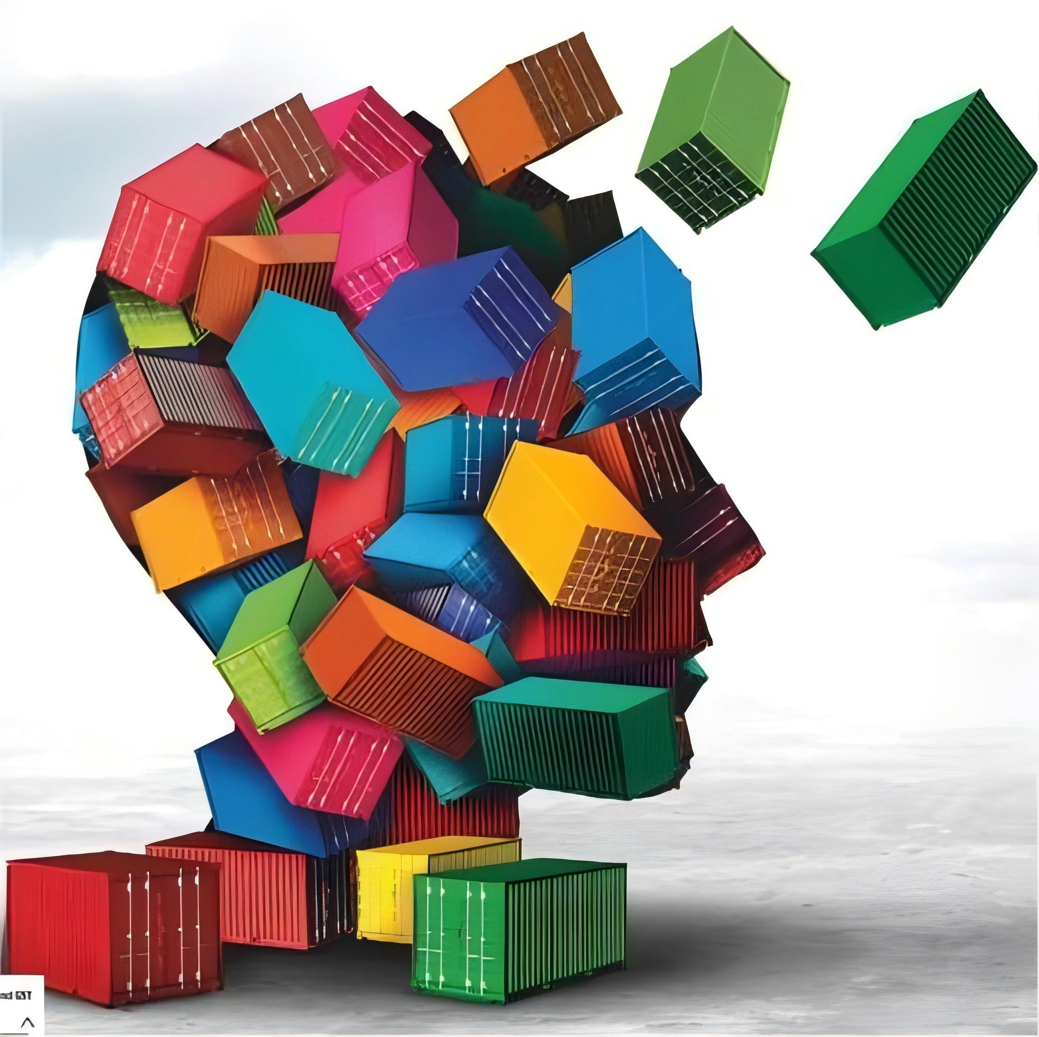 Container ship loaded with cargo sailing towards the UK