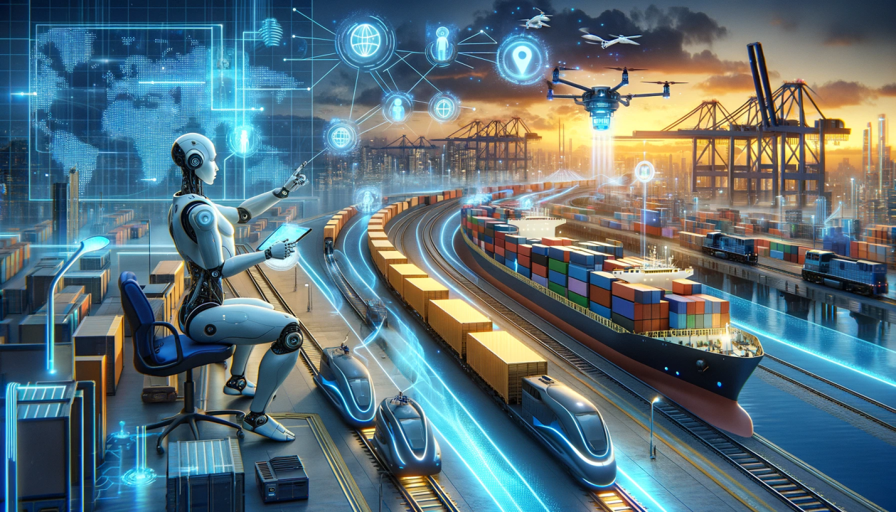 Containers being loaded onto a cargo ship at a busy port