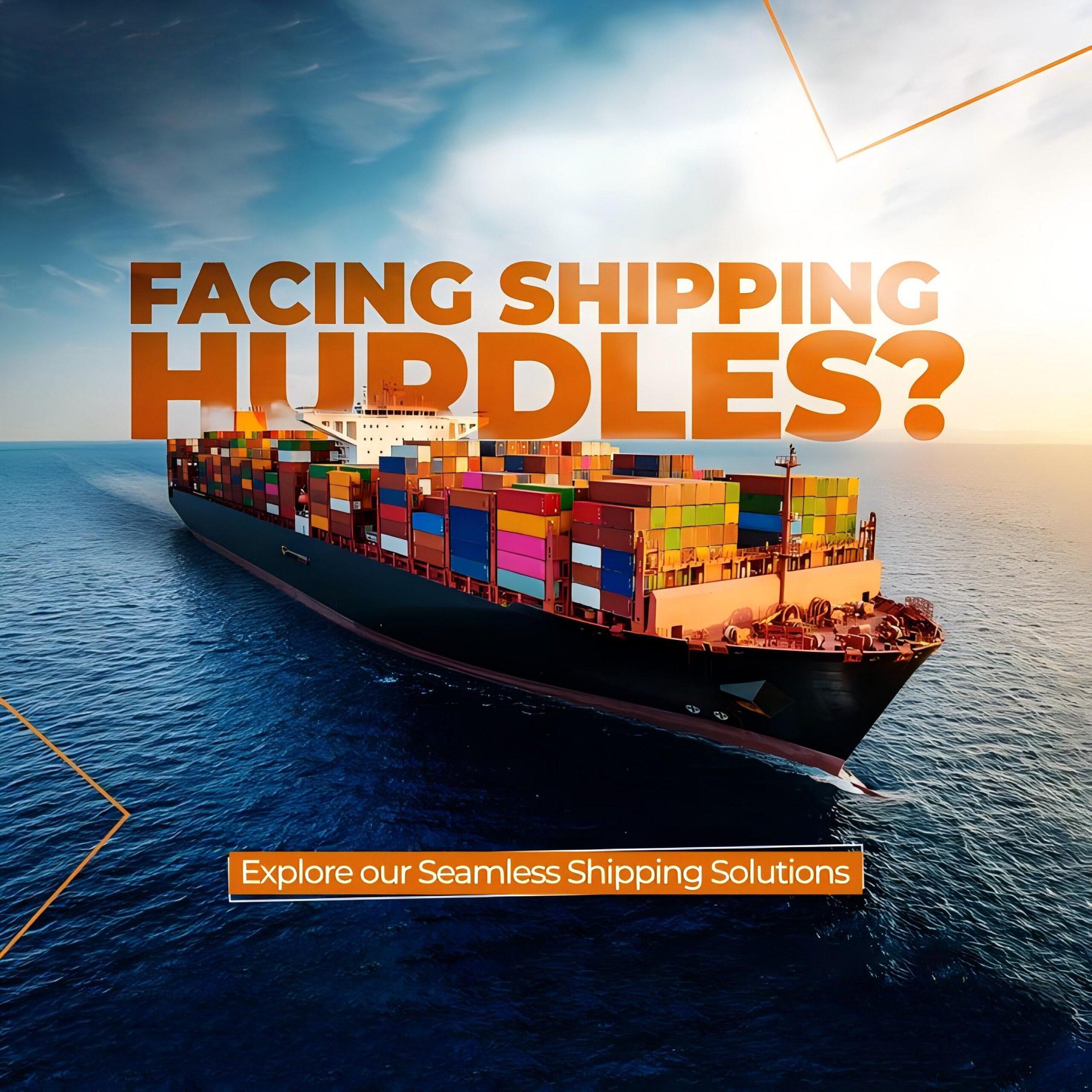 Shipping containers at a bustling port with medical equipment cargo