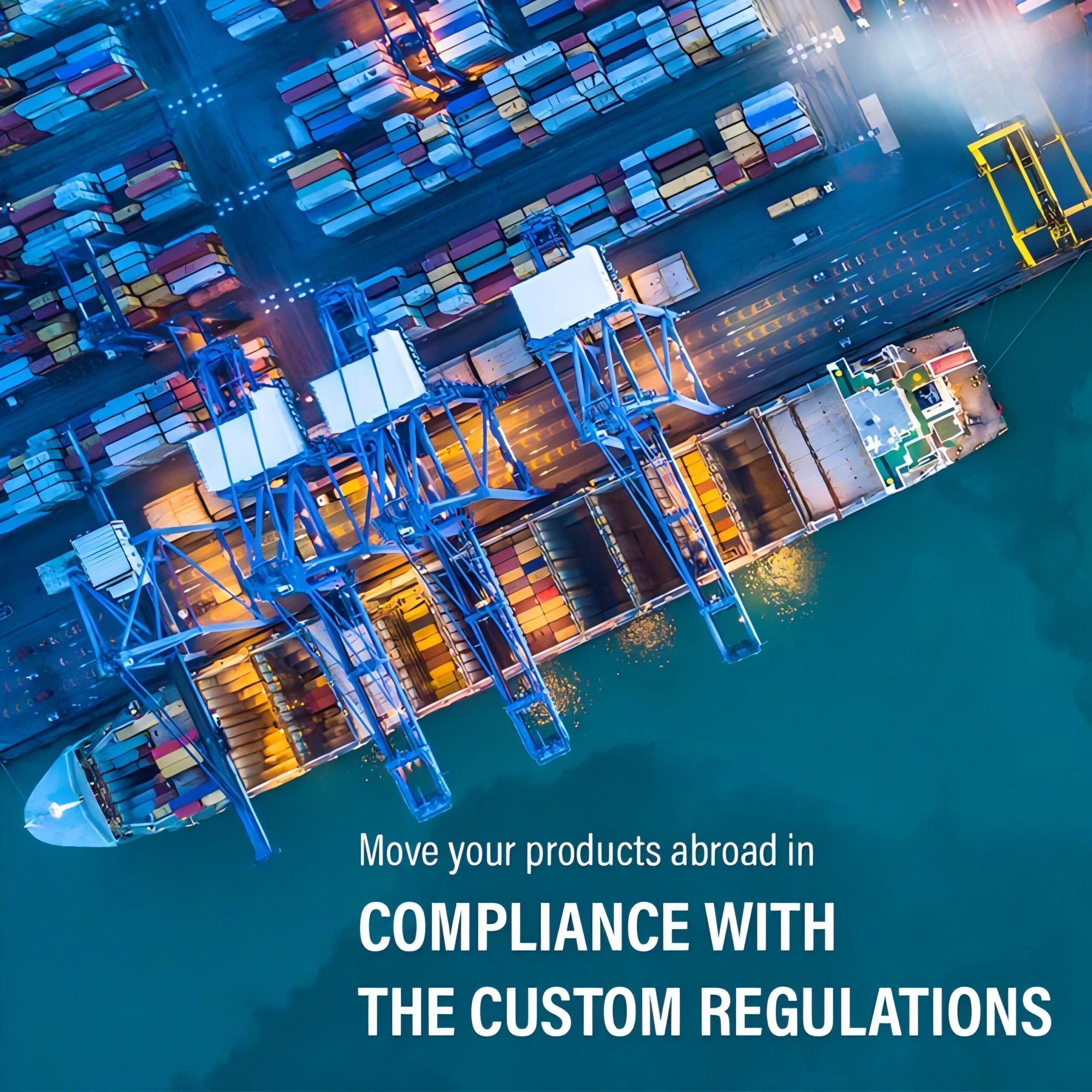 Container ship and cargo plane side-by-side