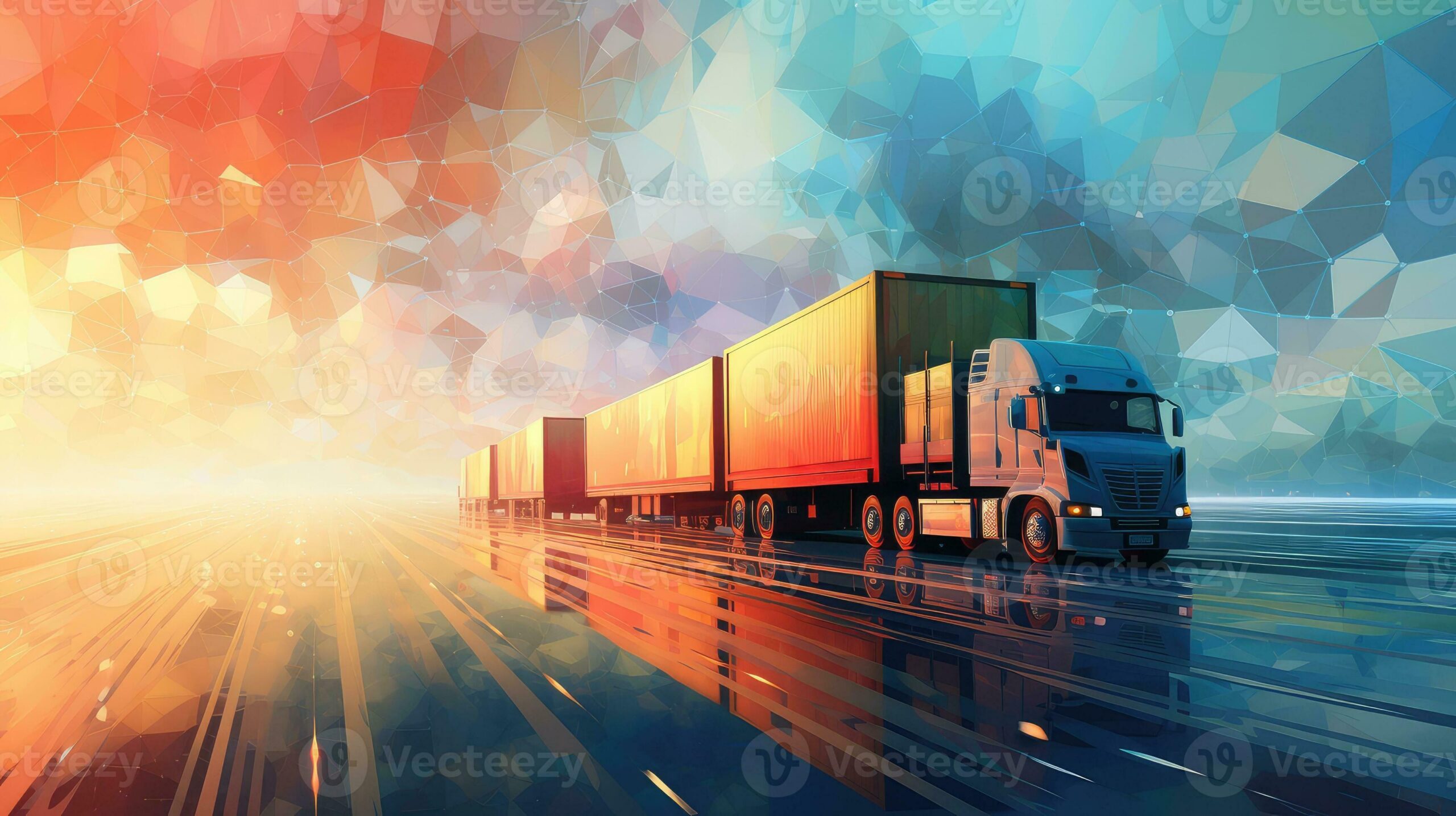 Shipping containers stacked at a port with a large cargo ship in the background