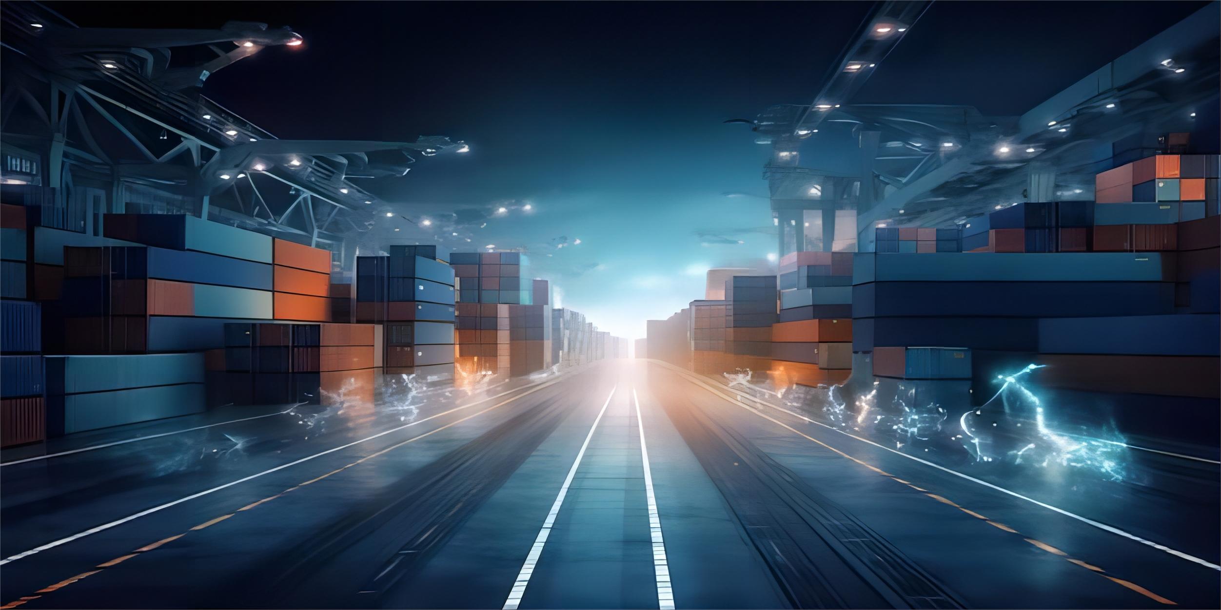 Cargo ship carrying containers of sporting goods from China to the UK