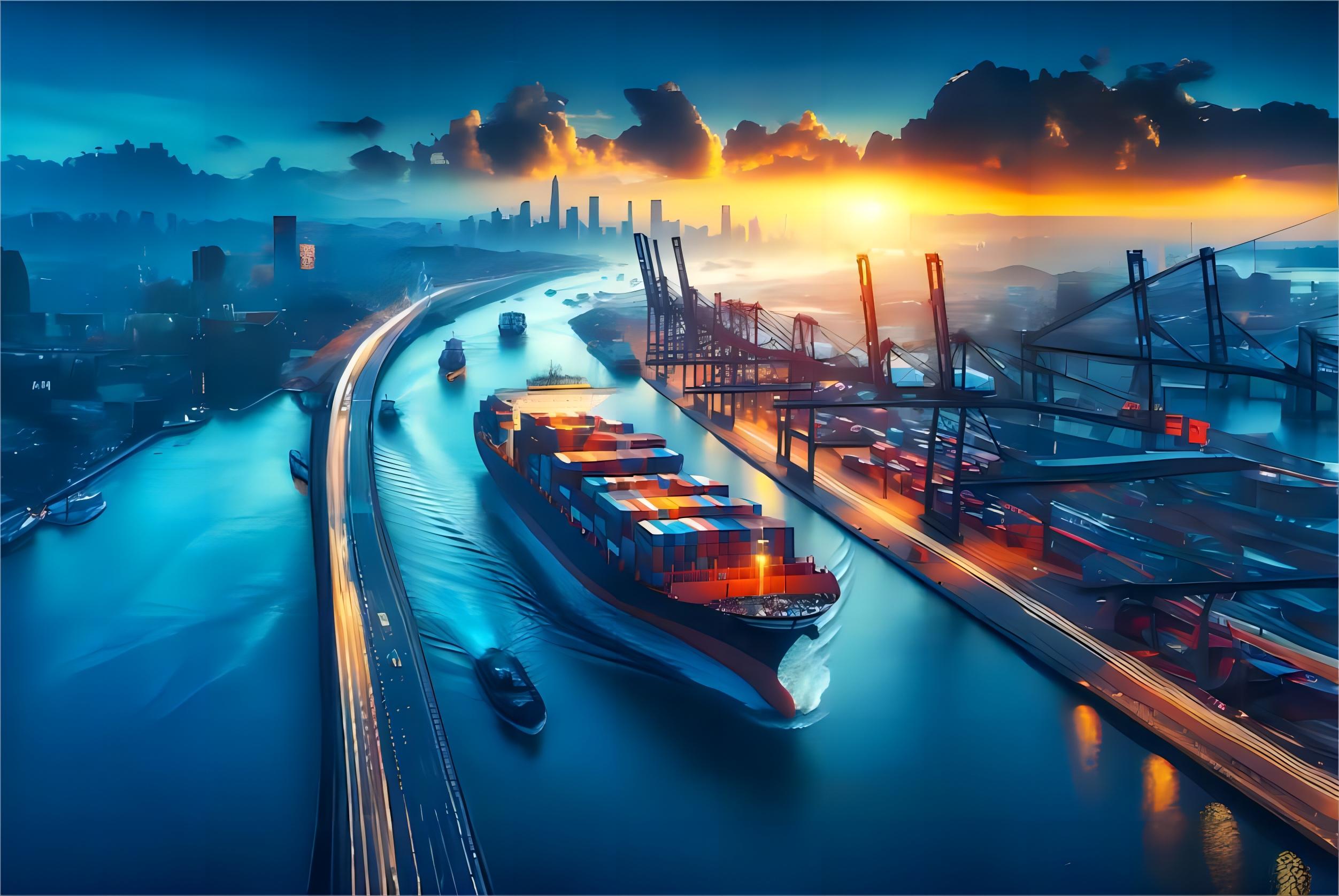 Logistics warehouse processing shipments from China to Europe