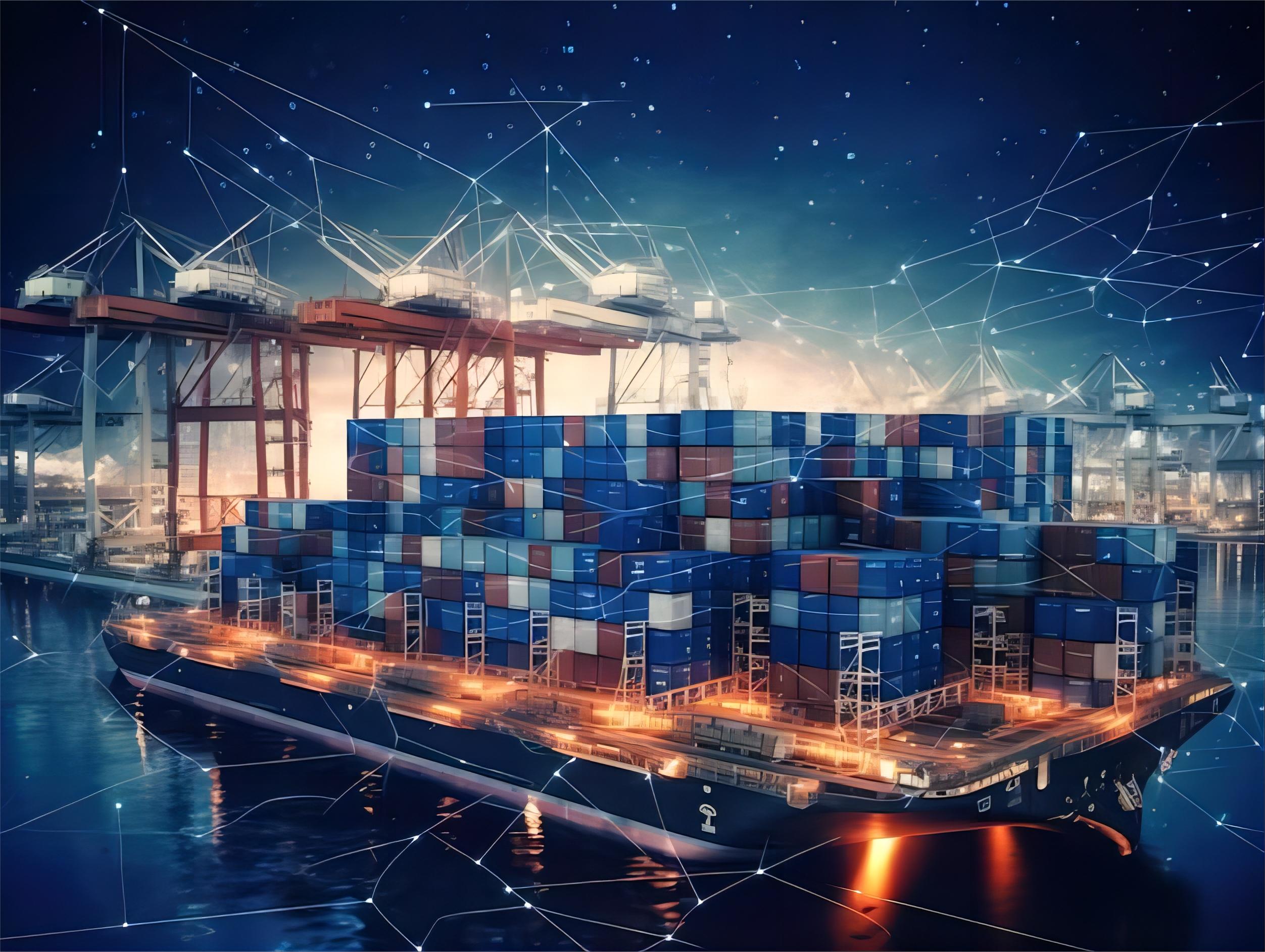 Cargo ship transporting containers for reliable sea freight from China to Spain