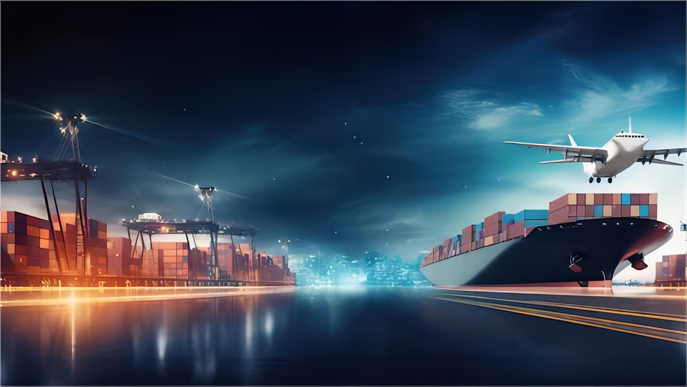 Large container ship transporting cargo from China to Germany