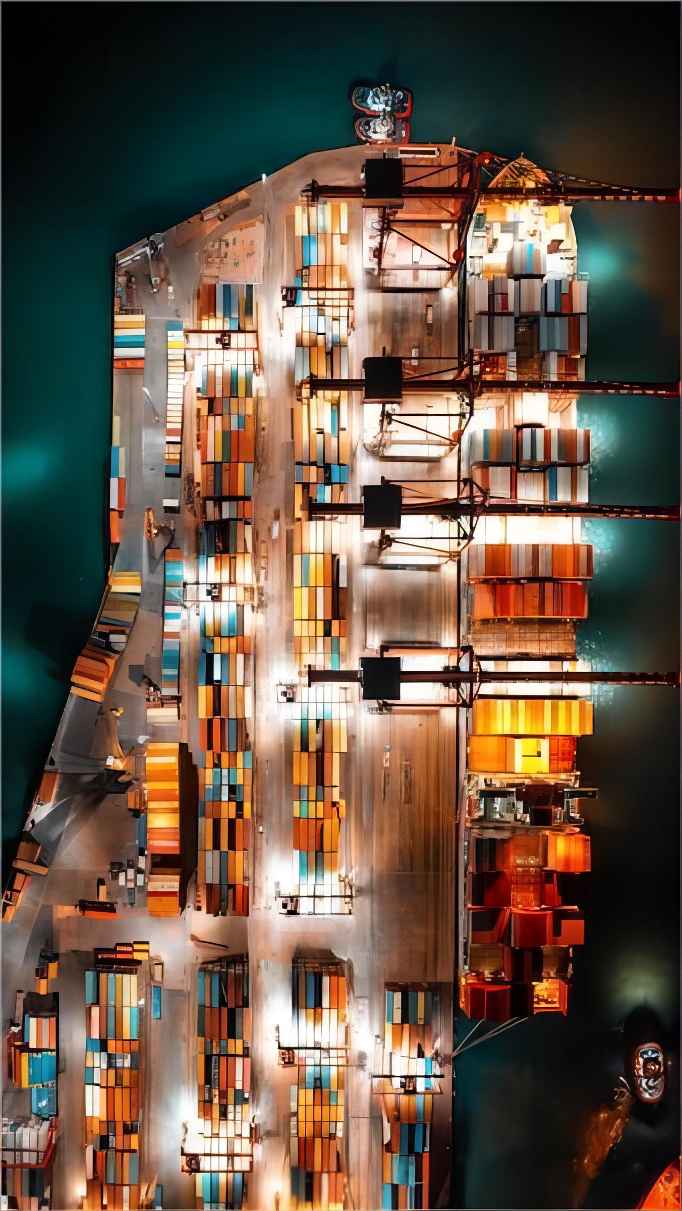 Logistics warehouse with air freight packages destined for Italy